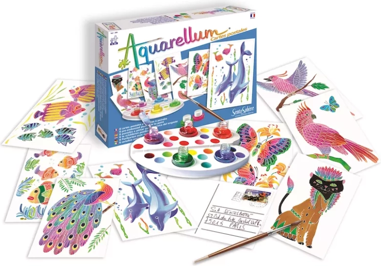 SentoSphere set aquarelle pour cartes postales