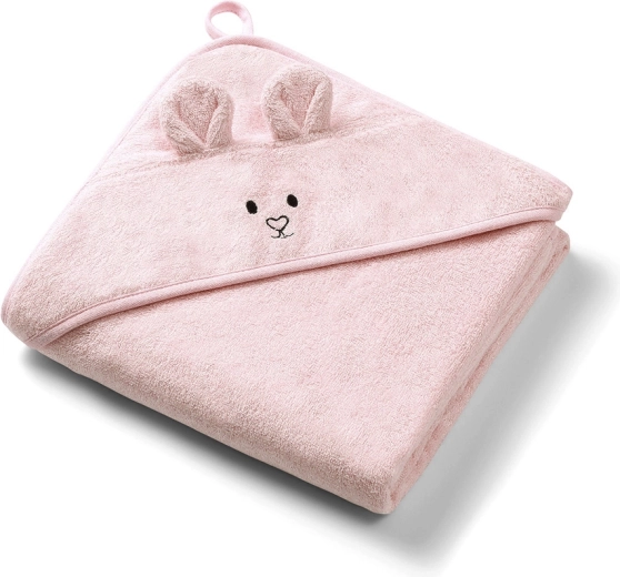 BabyOno serviette en bambou avec capuche Super Soft, rose 100 × 100 cm