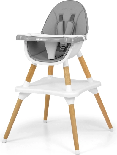 Chaise haute Milly Mally Malmo 2 en 1 grise