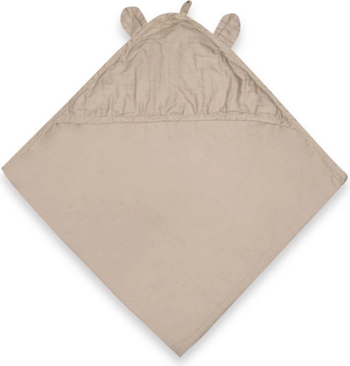 NuuRoo Danila serviette en mousseline avec capuche natural
