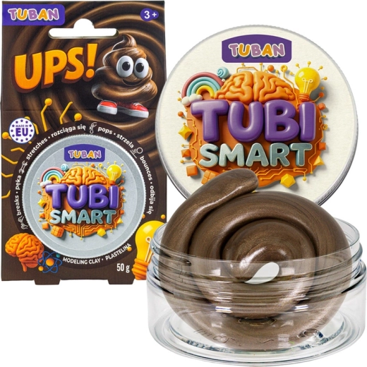 Pâte à modeler Tubi Smart marron pailleté 50 g