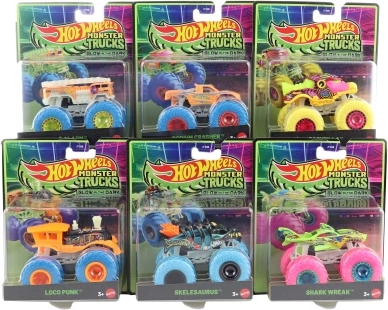 Hot Wheels Monster Trucks phosphorescents dans le noir