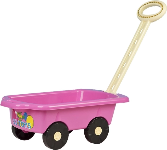 Chariot pour enfants en plastique à tirer BAYO 45 cm – rose