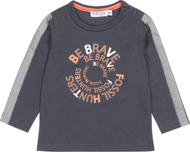 T-shirt garçon Dirkje à manches longues bleu marine et orange, taille 80