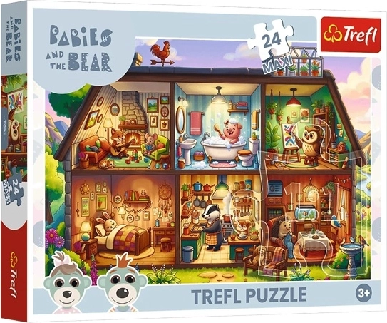 Puzzle maxi pour enfants Histoires poilues, 24 pièces