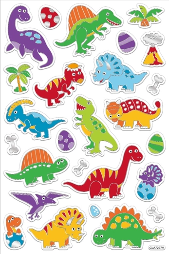Autocollants dinosaures 25 pcs