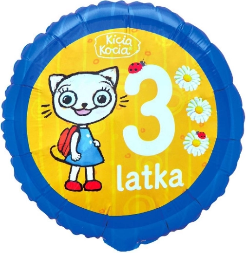 Ballon en aluminium Kicia Kocia chiffre 3 (46 cm)