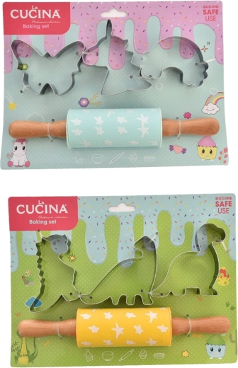 Set de pâtisserie pour enfants DINO (4 pcs, 2 variantes)