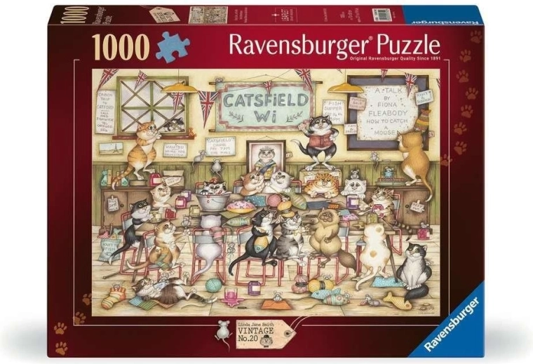 Puzzle Ravensburger vintage n° 2 : Débandade de chats 1000 pièces