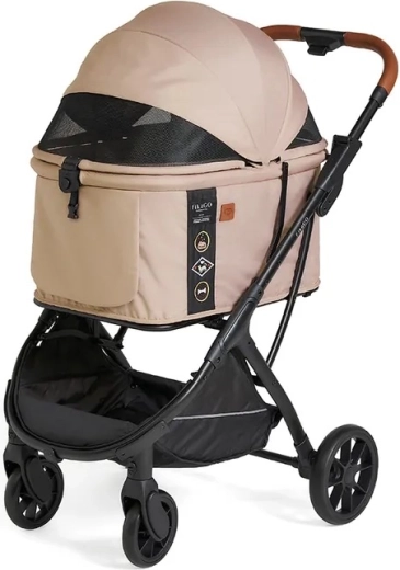 FIKAGO poussette pour animaux Agile Huggy, beige