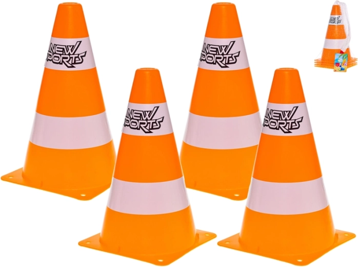 Ensemble de cônes de signalisation en plastique 24 cm (4 pcs)