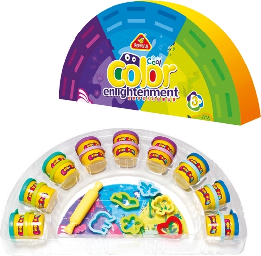 Grande boîte de pâte à modeler – 18 pièces en couleurs froides