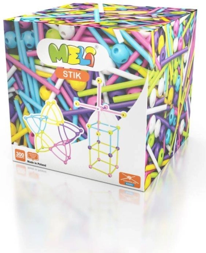 Jeu de construction Meli Stik Pink, 300 pièces
