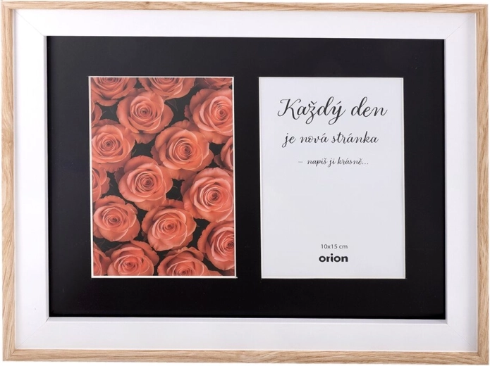Cadre photo en bois beige – collage pour 2 photos 10 × 15 cm, 24 × 29 cm