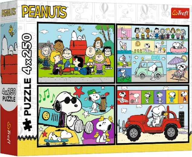Puzzle Peanuts – Aventure cacahuète 4×250 pièces
