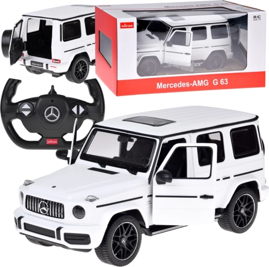 Rastar voiture radiocommandée MERCEDES-AMG G 63 1:14 avec lumières – blanc