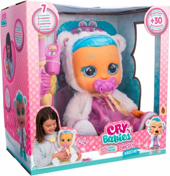 Poupée Cry Babies Kristal en tenue élégante
