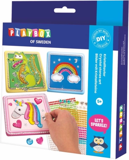 Tableaux diamant 3 pièces avec accessoires en boîte 18 × 21 cm