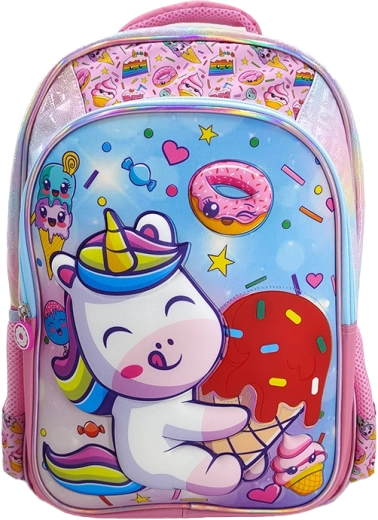 Sac à dos scolaire lumineux Licorne 43 cm