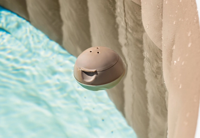 Distributeur flottant de produits chimiques