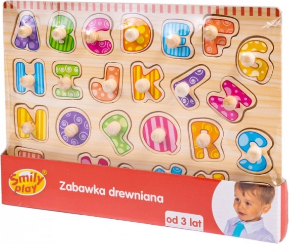 Puzzle en bois Alphabet avec poignées