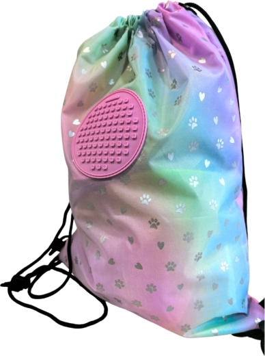 Sac à dos gymbag Pixie Crew rose avec cœur et pattes