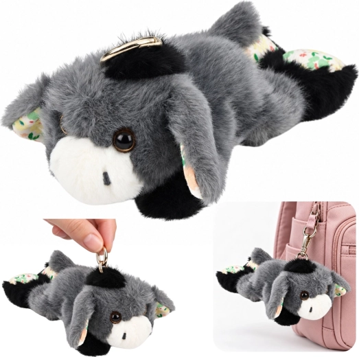 Âne sensoriel en peluche lesté avec pendentif, 17 cm