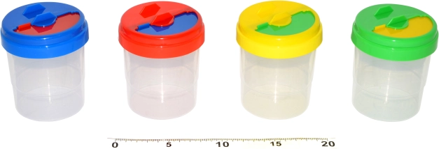 Gobelet à eau avec couvercle étanche pour techniques artistiques