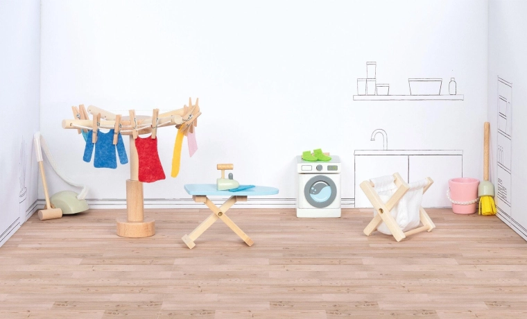 Goki – accessoires de buanderie pour maison de poupées