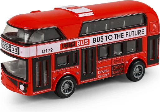 Autobus londonien à impériale en métal à rétrofriction 9,5 cm