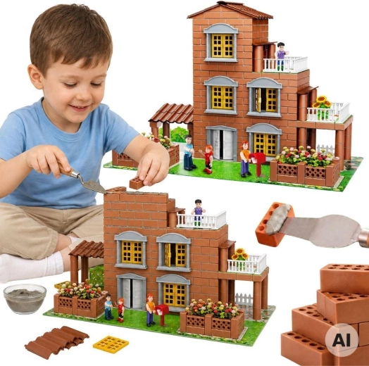 Woopie kit de construction villa en briques petit architecte 454 pièces