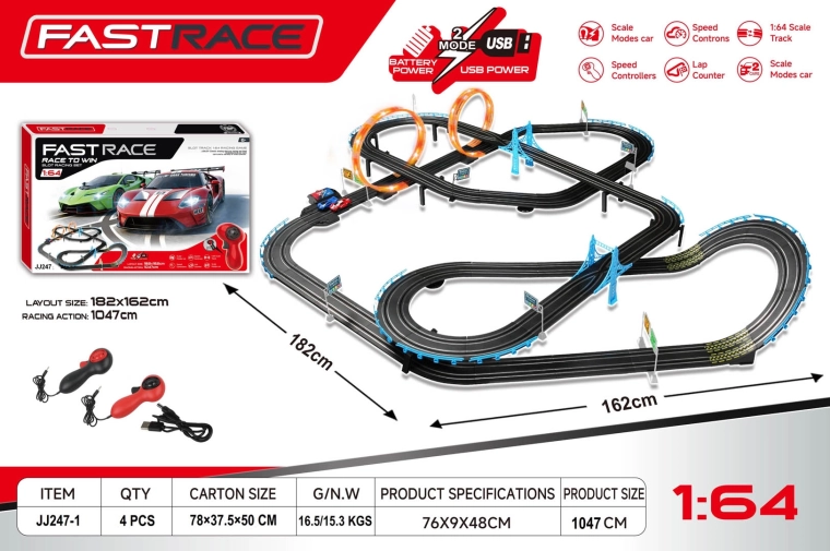 Circuit de course automobile Toyota télécommandé à l’échelle 1:64