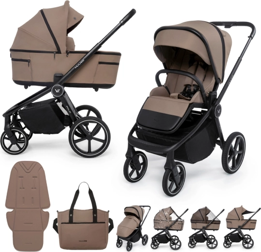 Muuvo Fold poussette combinée 2 en 1 moka