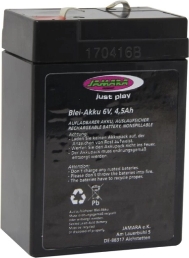 Batterie au plomb 6 V 4,5 Ah pour véhicule électrique enfant Jamara - 1 pièce