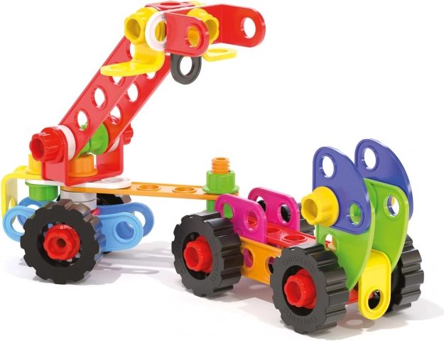 quercetti jeu de construction tecno jumbo toolbox – mallette portable avec 84 pièces