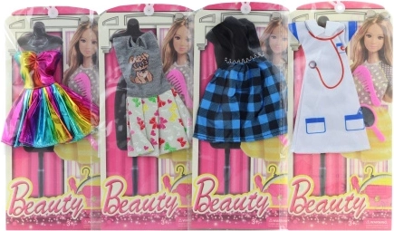 Vêtements avec accessoires pour poupée type Barbie - 1 pièce