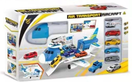 Avion pliable avec petites voitures et hélicoptère