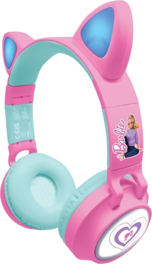Casque sans fil Lexibook Barbie avec oreilles de chat et effets lumineux