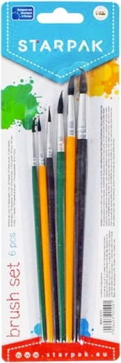 Starpak set de pinceaux synthétiques pour enfants 6 pcs