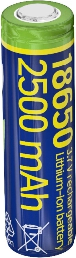 Accumulateur Li-ion 18650 3,7 V 2500 mAh (10C) à pôles plats