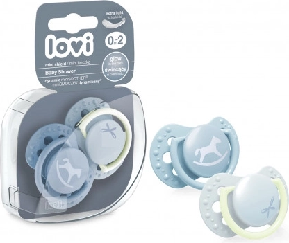 LOVI mini tétine Baby Shower 0-2 m, 2 pcs pour garçons