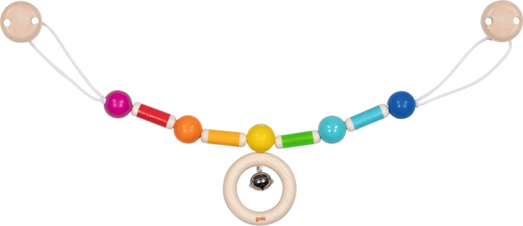 Chaînette de poussette arc-en-ciel avec clips - 1 pièce
