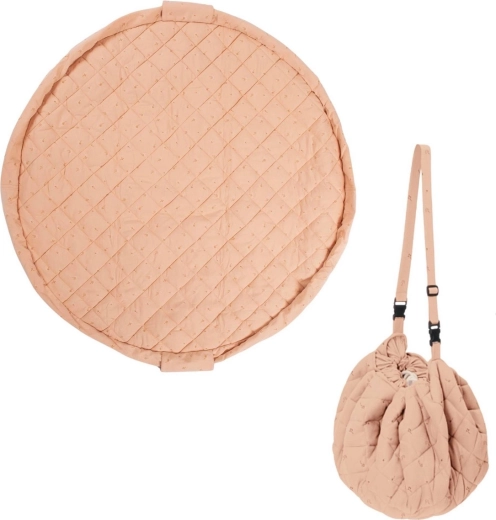 Play&Go Noomad soft tapis de jeu et sac à jouets organic fleuri