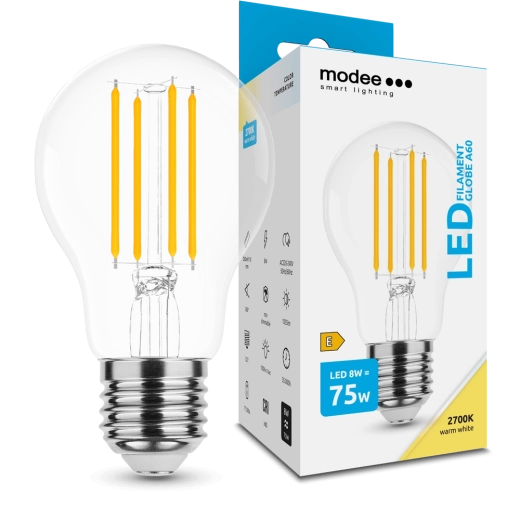 Modee Smart Lighting ampoule LED à filament Globe E27 8 W blanc chaud