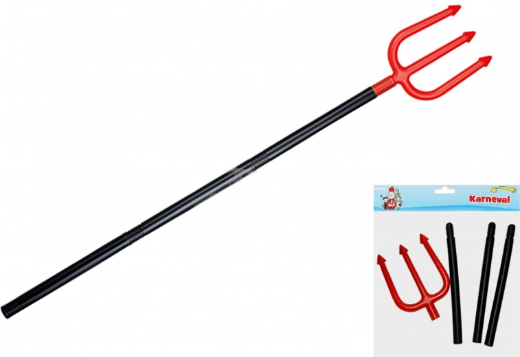 Trident en plastique pliable pour Halloween et la Saint-Nicolas