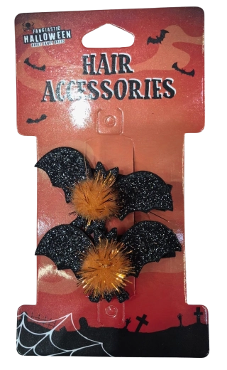 Pinces à cheveux Halloween chauves-souris - 2 pièces