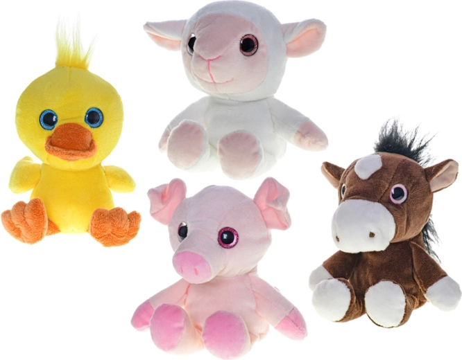 Animaux en peluche de la ferme 17 cm pour bébés