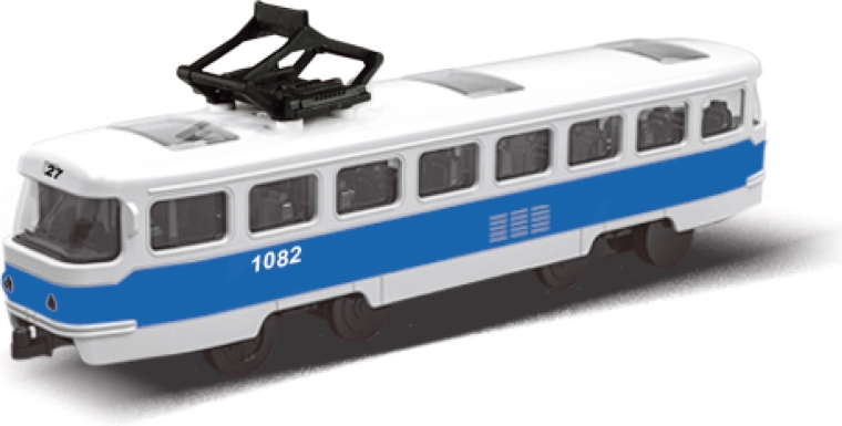 Tramway bleu des transports urbains 16 cm