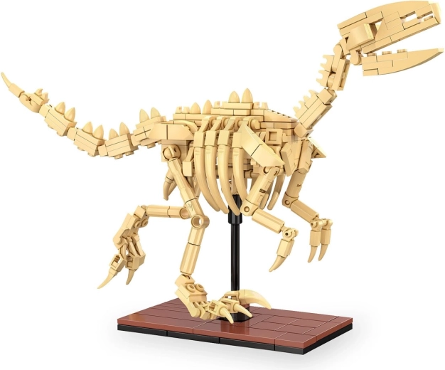 Fossile de dinosaure CaDA Velociraptor à l’échelle 1:9 en briques de construction