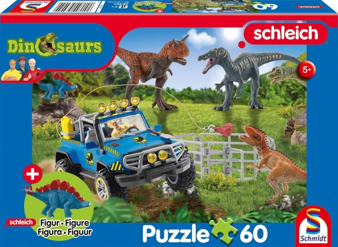 Puzzle SCHMIDT SCHLEICH géants préhistoriques, 60 pièces + figurine